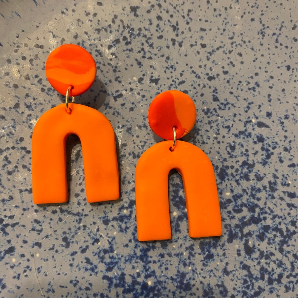Handmade Clay Earrings - Fire & Ice Series - Picture 8 of 11